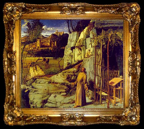 framed  BELLINI, Giovanni St Francis in Ecstasy s, ta009-2
